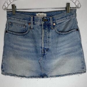 Madewell Women's Rigid Denim Relaxed Mini Skirt in Northdale Wash Size/Waist 25